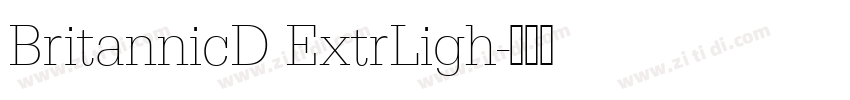 BritannicD ExtrLigh字体转换